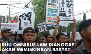 Buruh dan Mahasiswa di Yogyakarta Gelar Aksi Tolak RUU Omnibus Law