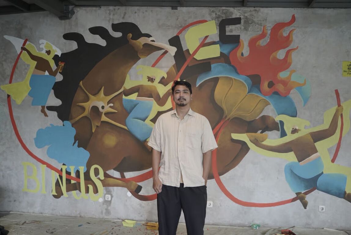 Alumni BINUS School of Design Ciptakan Mural 'Agni Maitri' Sebagai Simbol Kebersamaan
