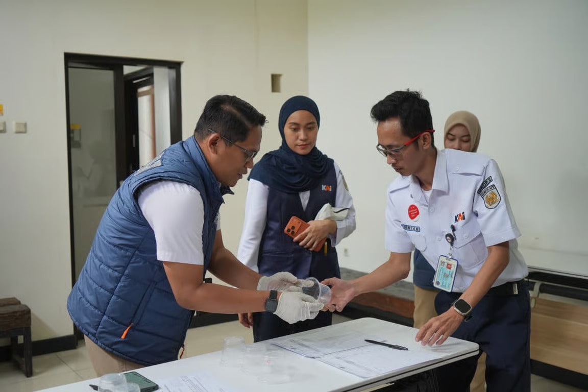 KAI Daop 2 Bandung Bersama BNNP Jabar Kembali Laksanakan Tes Narkoba Ke Petugas Angkutan Nataru 20252026-min