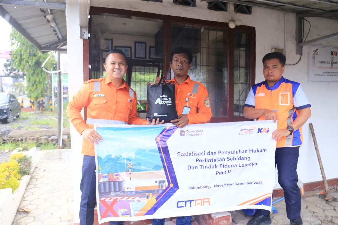 KAI Divre III Palembang Optimalkan Keselamatan Perlintasan Sebidang Jelang Angkutan Nataru 20252026