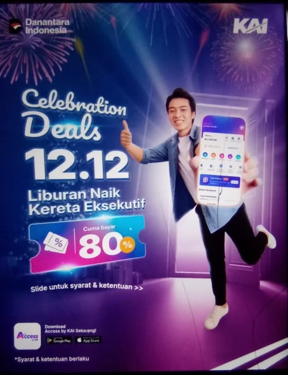 Semakin Melayani, KAI Daop 1 Jakarta Hadirkan Diskon 20 untuk Tiket Eksekutif di Celebration Deals 12.12