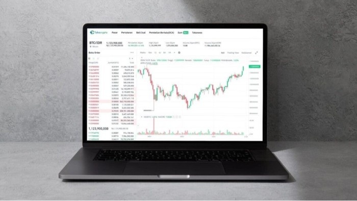 Ilustrasi pergerakan harga Bitcoin di platform Tokocrypto (2)