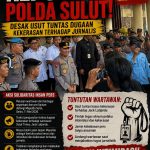 PERS BUKAN MUSUH. Ratusan Wartawan Kepung Polda Sulut, Desak Usut Tuntas Dugaan Kekerasan